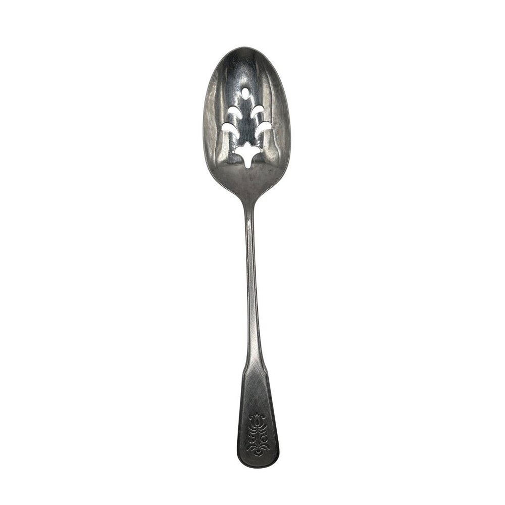 Oneida Silver Village Stainless Slotted Serving Spoon 1982-1989 Discontinued